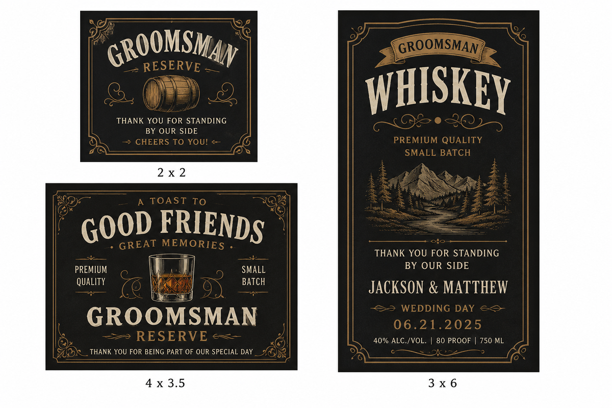 Fun whiskey labels